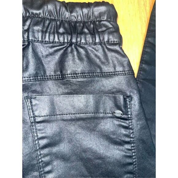 Bevy Flog Shely Vegan Leather Drawstring Pants Black 25 - Picture 7 of 7